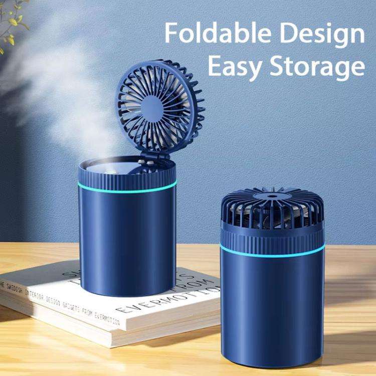 F98 Spray Cooling Desktop Small Fan Bedroom Office Portable Humidifier With Colored Lights, Color...