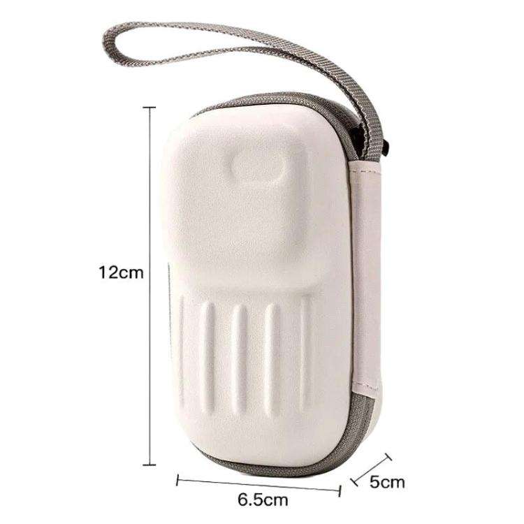 Summer Hanging Neck Small Fan Bag Organizer Box Outdoor Travel Portable Folding Fan Bag(Beige)