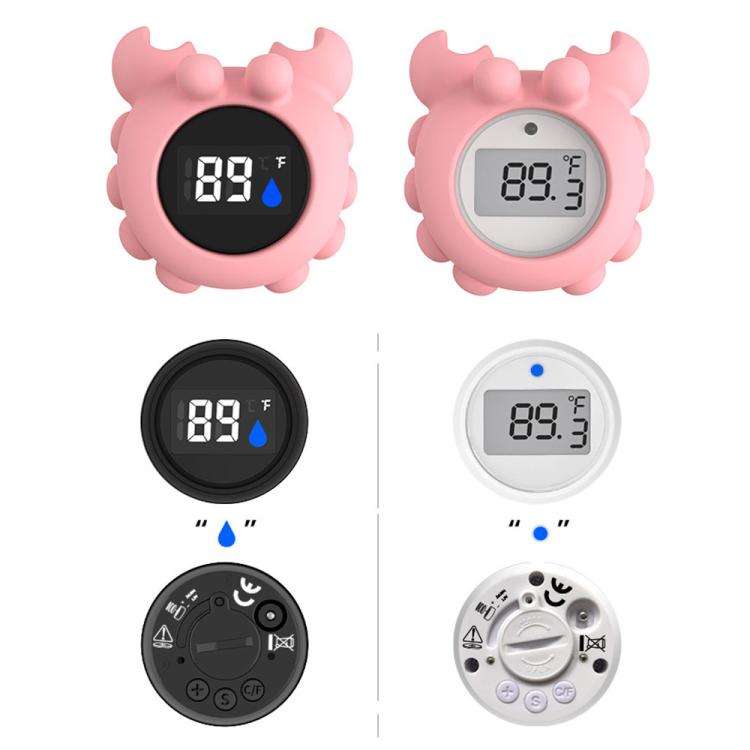 Crab Shape Digital Thermometer Baby Bath Water Thermometer, Color: Black LED