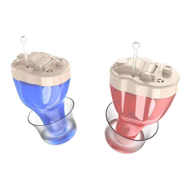 Digital Smart Noise Reduction CIC Hearing Aid Adjustable Sound Amplifier For The Elderly, Color: ...