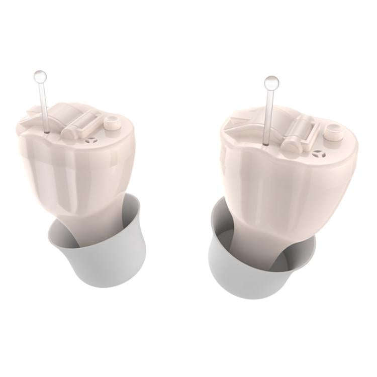 Digital Smart Noise Reduction CIC Hearing Aid Adjustable Sound Amplifier For The Elderly, Color: ...
