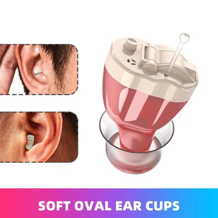 Digital Smart Noise Reduction CIC Hearing Aid Adjustable Sound Amplifier For The Elderly, Color: ...