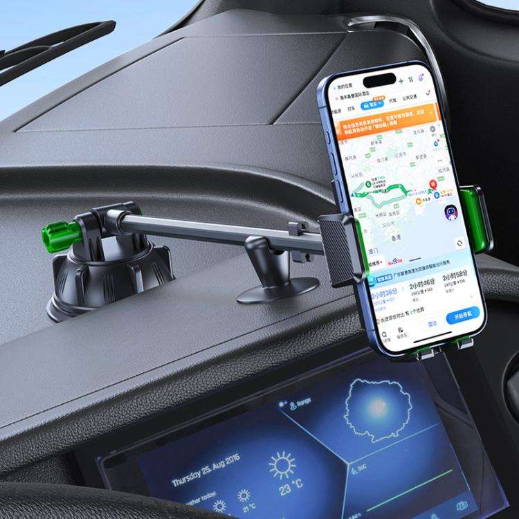 Extended Bendable Hose Car Phone Holder Windshield Dashboard Large Suction Cup Navigation Bracket...