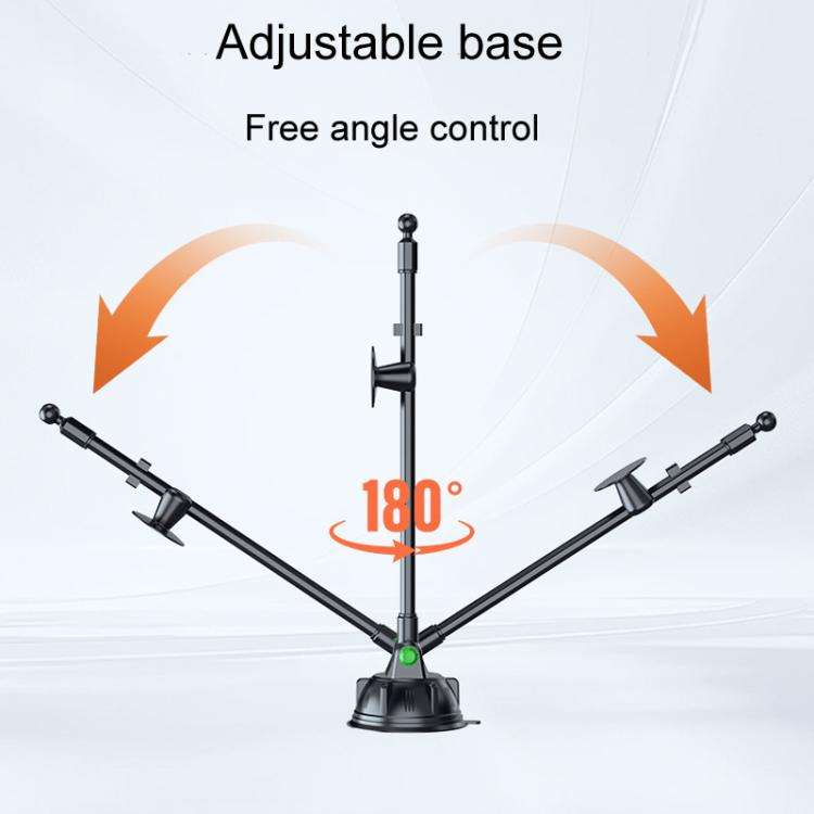 Extended Bendable Hose Car Phone Holder Windshield Dashboard Large Suction Cup Navigation Bracket...
