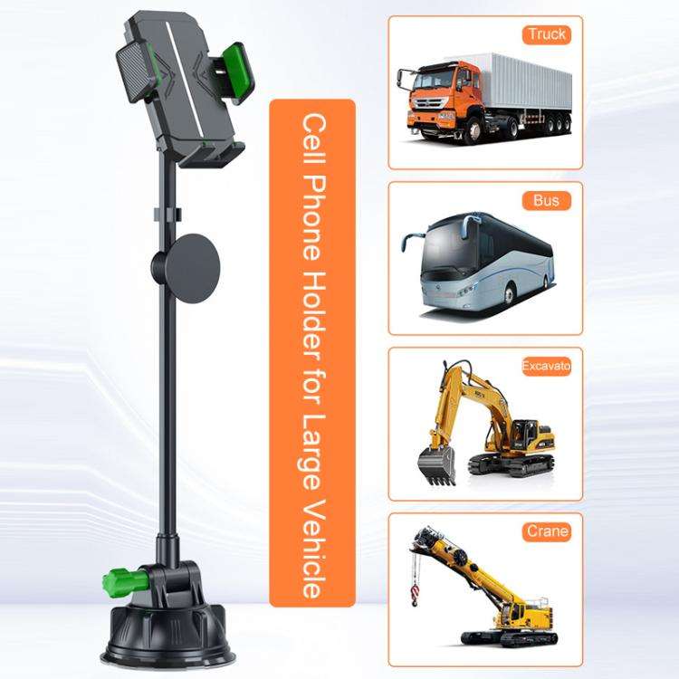 Extended Bendable Hose Car Phone Holder Windshield Dashboard Large Suction Cup Navigation Bracket...
