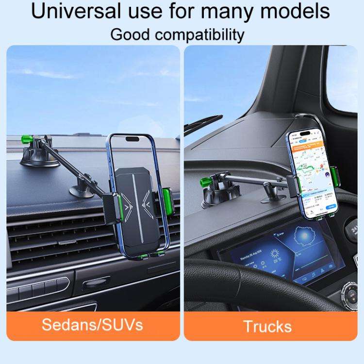 Extended Bendable Hose Car Phone Holder Windshield Dashboard Large Suction Cup Navigation Bracket...