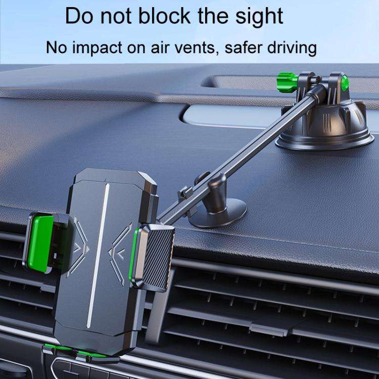 Extended Bendable Hose Car Phone Holder Windshield Dashboard Large Suction Cup Navigation Bracket...