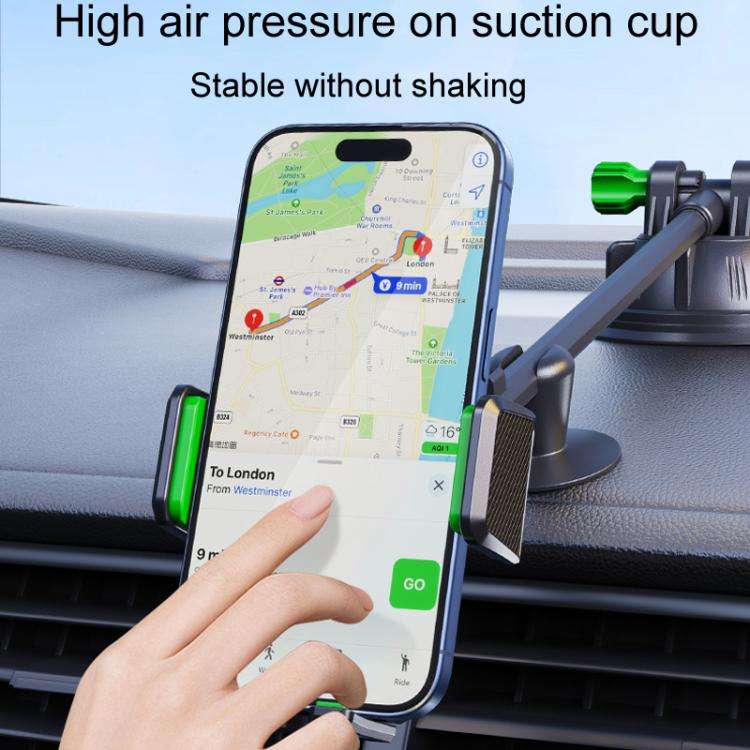 Extended Bendable Hose Car Phone Holder Windshield Dashboard Large Suction Cup Navigation Bracket...