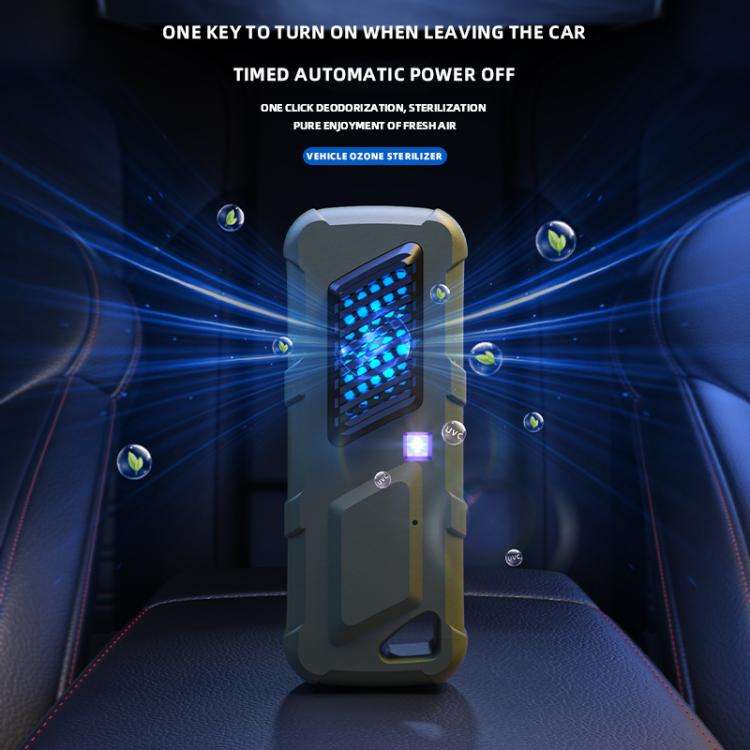 Car Air UVC Deodorizer USB Charging Ozone Purifier(Khaki)