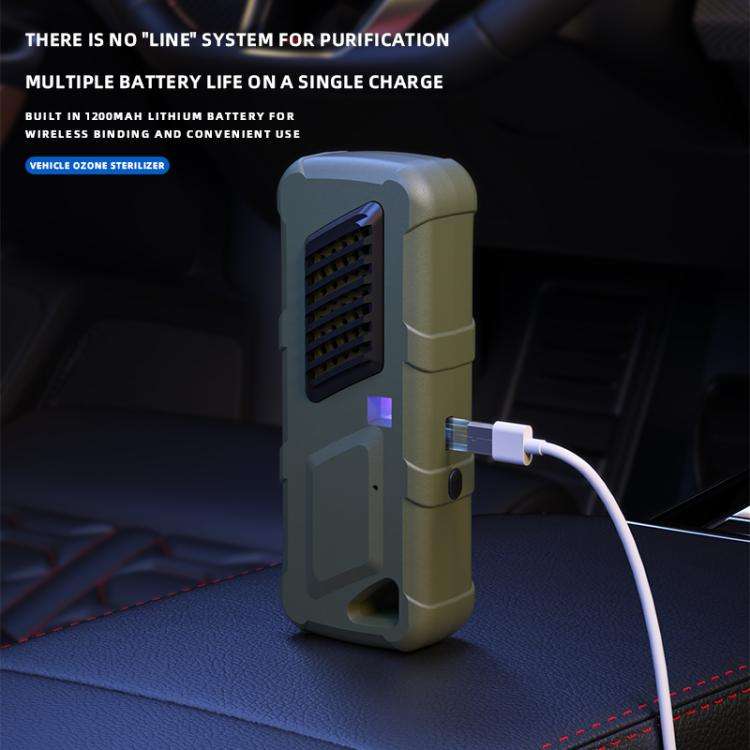 Car Air UVC Deodorizer USB Charging Ozone Purifier(Khaki)