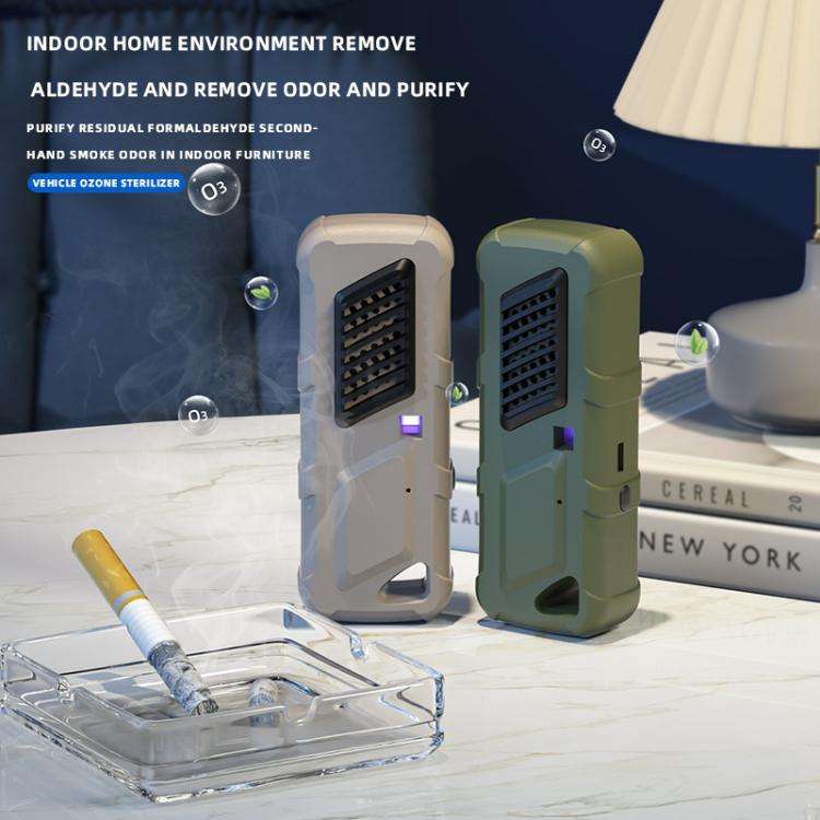 Car Air UVC Deodorizer USB Charging Ozone Purifier(Green)