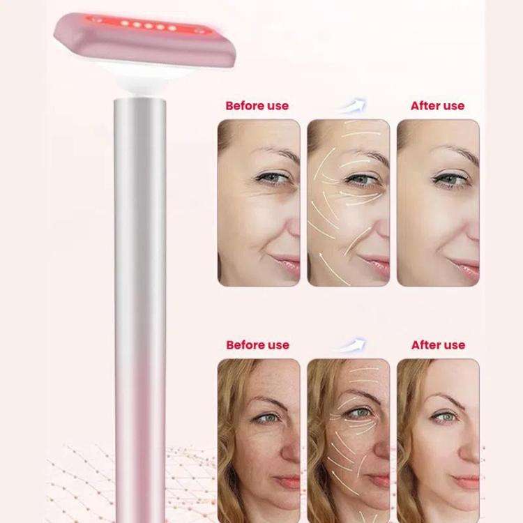 Red Light Facial Wand Eye Neck Massager With Vibrating for Lifting, Dark Circle Reduction(Gradien...
