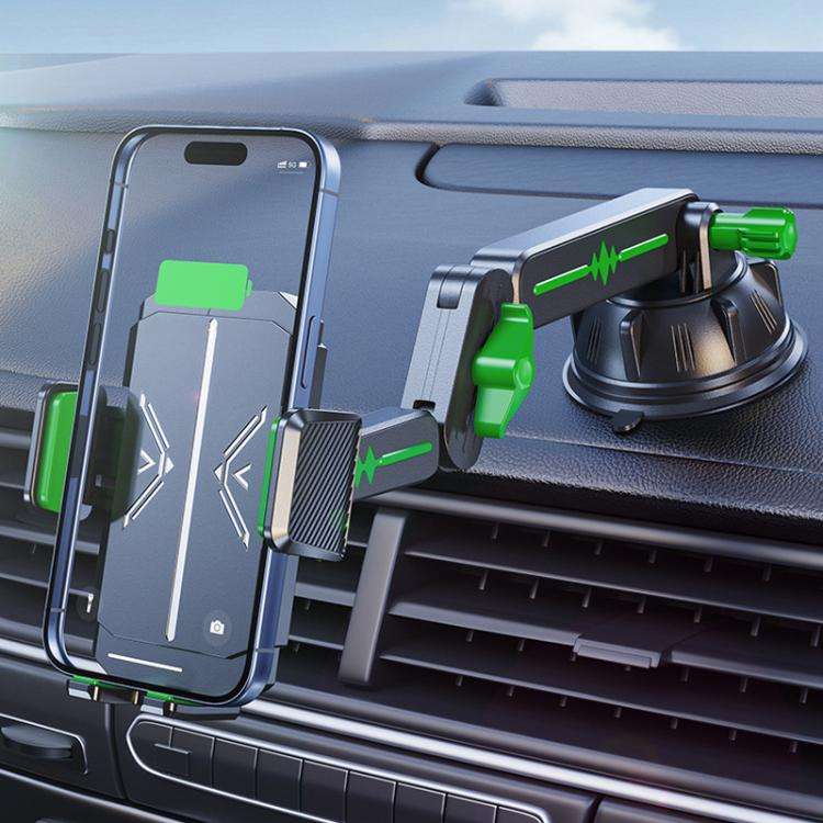 Extended Car Mechanical Arm Telescopic Cell Phone Holder Car Windshield Dashboard Large Suction C...