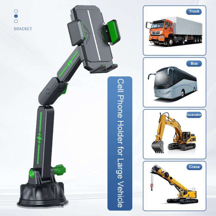 Extended Car Mechanical Arm Telescopic Cell Phone Holder Car Windshield Dashboard Large Suction C...