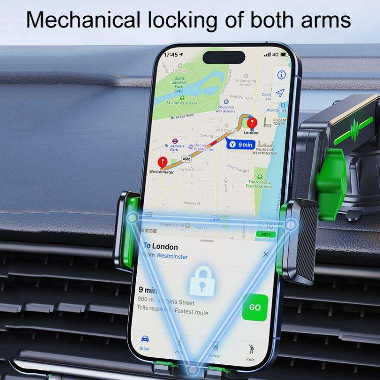 Extended Car Mechanical Arm Telescopic Cell Phone Holder Car Windshield Dashboard Large Suction C...