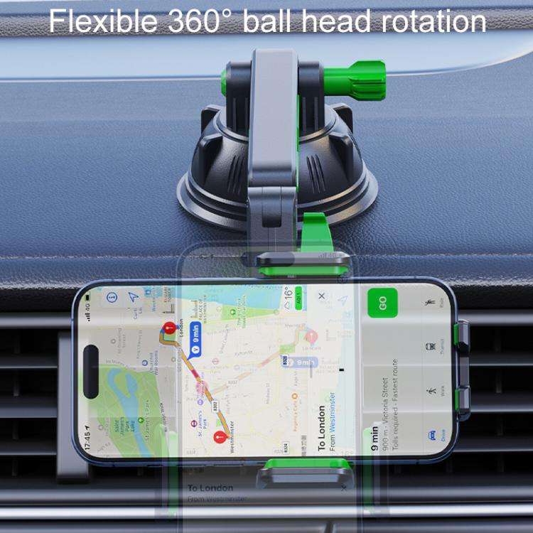 Extended Car Mechanical Arm Telescopic Cell Phone Holder Car Windshield Dashboard Large Suction C...