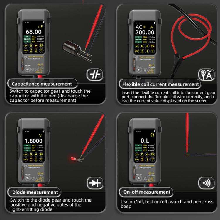 BSIDE SH7 Standard+Macro Lens Thermal Imager Multimeter Handheld Touch Screen High Accuracy Therm...