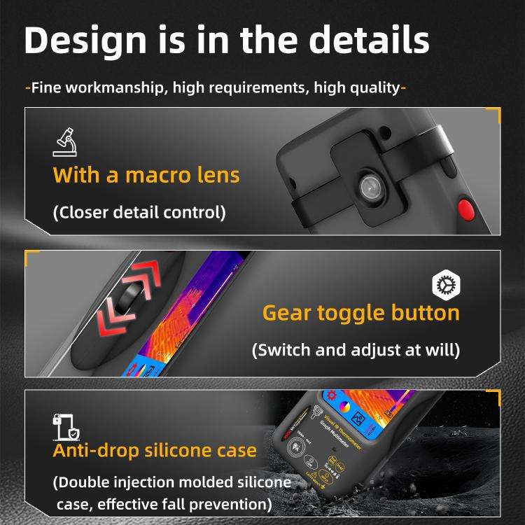 BSIDE SH7 Standard Thermal Imager Multimeter Handheld Touch Screen High Accuracy Thermometer