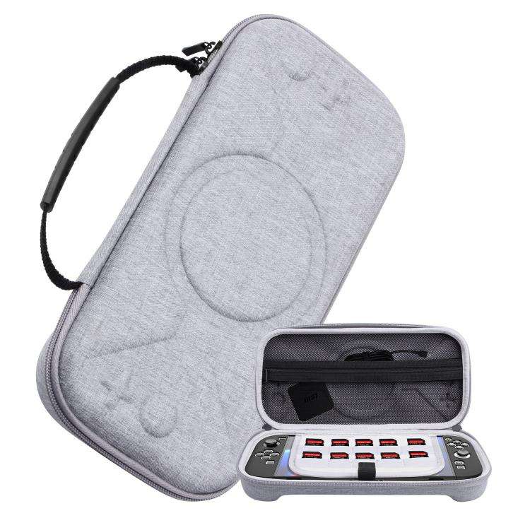 For Nintendo Switch 2 Storage Bag Portable O-Pattern Handbag(Fabric Gray)
