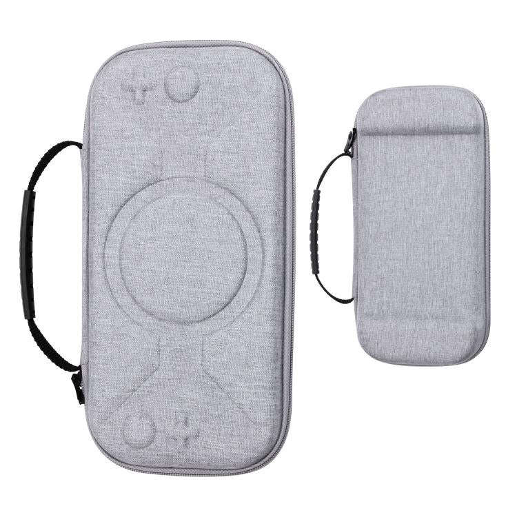 For Nintendo Switch 2 Storage Bag Portable O-Pattern Handbag(Fabric Gray)