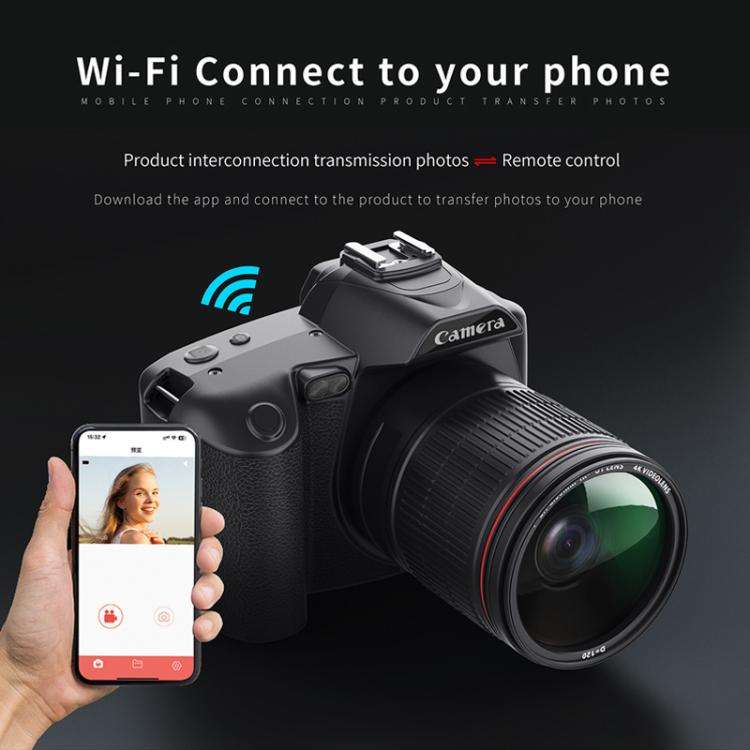 D5 HD WiFi Digital Camera 64MP Dual Camera Night Vision Photography Video DV Standard White