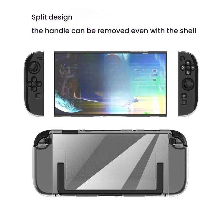 For Nintendo Switch 2 TPU+PC Split Transparent Case Cover Shockproof Shell(Diamond Pattern)