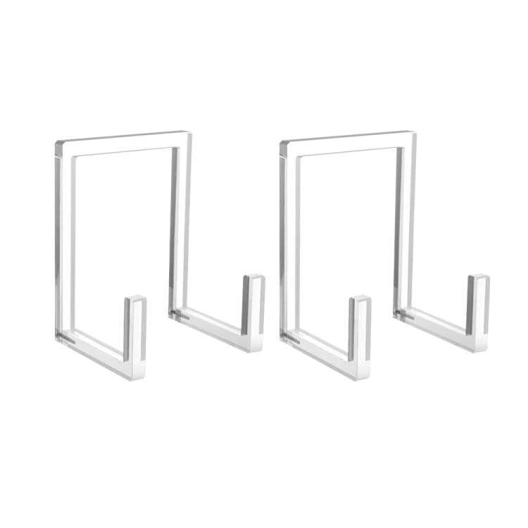 2pcs Acrylic Book Picture Frame Plate Stand
