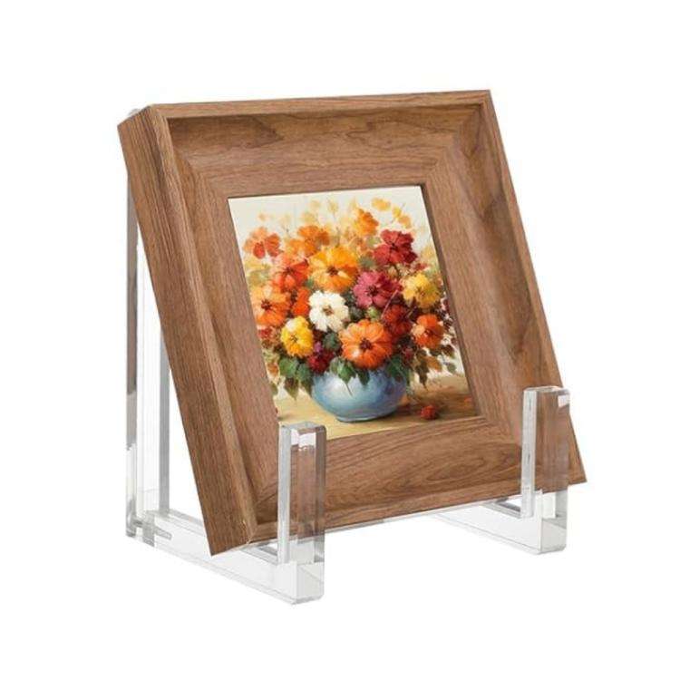 2pcs Acrylic Book Picture Frame Plate Stand