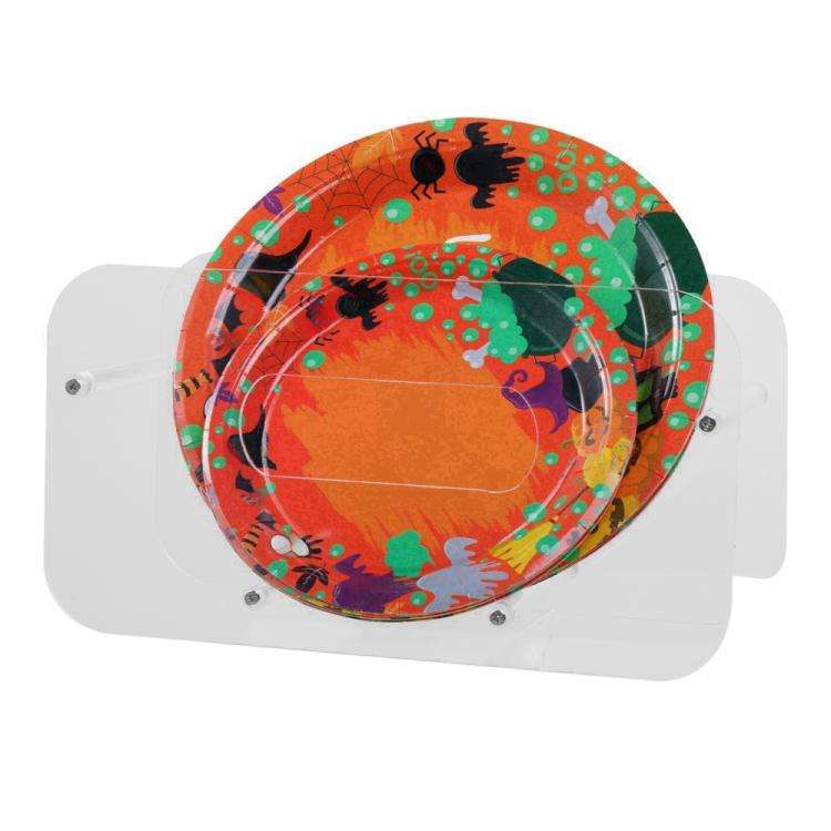 Acrylic Dinner Plate Display Stand Plates Storage Organizer(YX156)