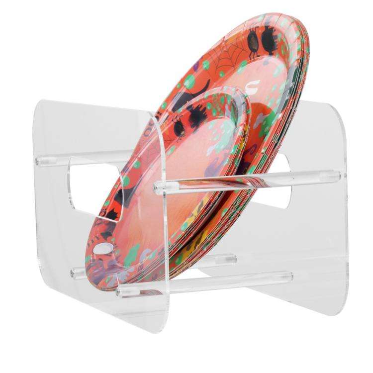 Acrylic Dinner Plate Display Stand Plates Storage Organizer(YX156)