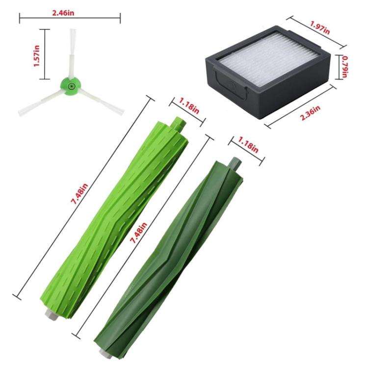 14pcs /Set For IRobot Roomba i7 / i7+ / i3 / E5 / i3+ / i4 / i6 / i6+i8 Series Sweeper Accessorie...