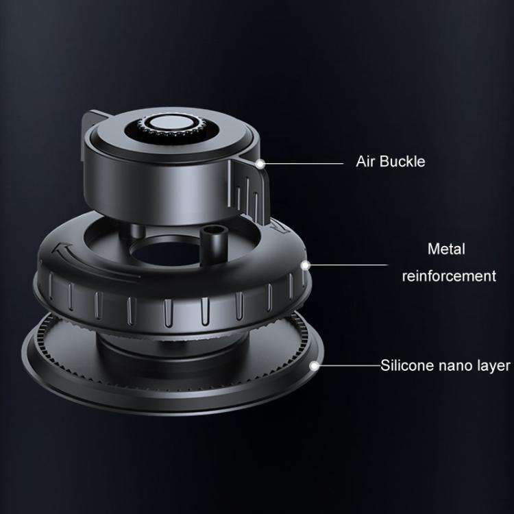 Car Powerful Suction Cup Cell Phone Holder Front Glass Navigation Mount(Crab Lock Clip Gray)