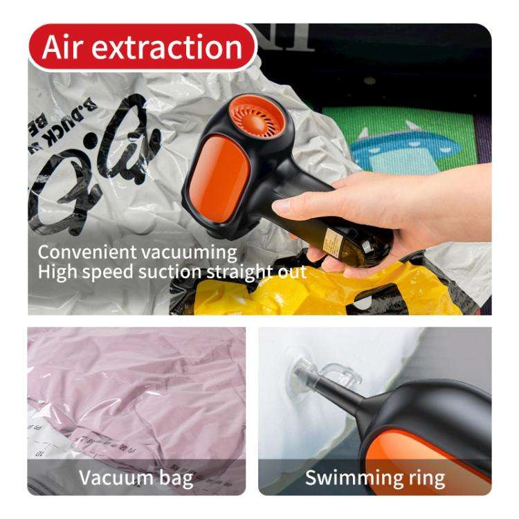 HD001 Portable Multifunctional Car Cordless Vacuum Cleaner Safety Hammer Suction Blower All In On...