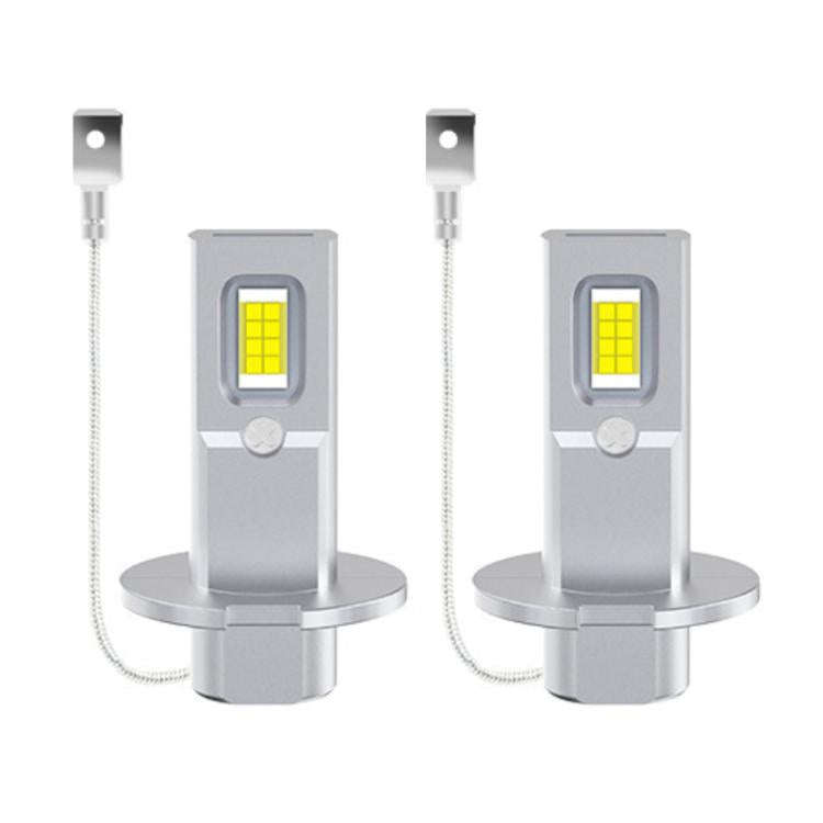 2pcs Mini 1:1 Direct Plug Car LED Headlight Bulb, Specifications: H3(White Light)