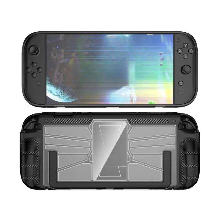 For Nintendo Switch 2 Game Console TPU + PC One-piece Case Shockproof Shell(Black)