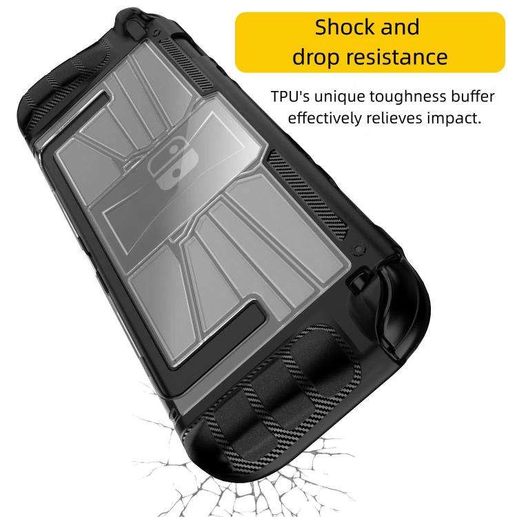 For Nintendo Switch 2 Game Console TPU + PC One-piece Case Shockproof Shell(Black)