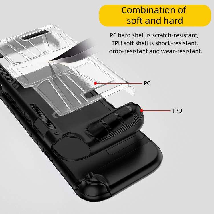 For Nintendo Switch 2 Game Console TPU + PC One-piece Case Shockproof Shell(Black)