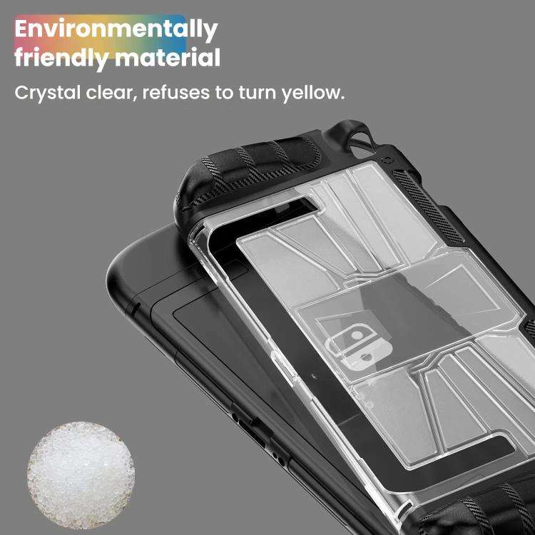 For Nintendo Switch 2 Game Console TPU + PC One-piece Case Shockproof Shell(Black)