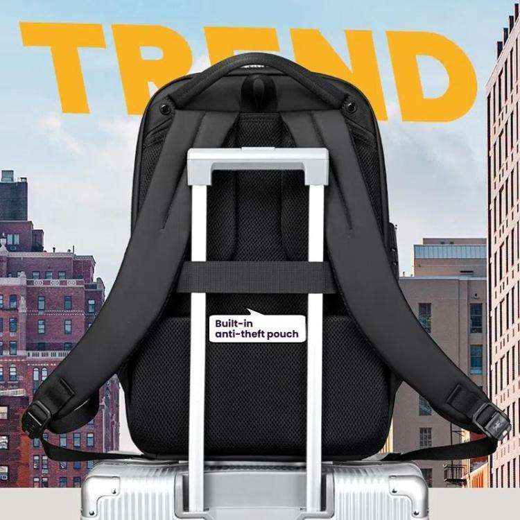 Wiersaam Men Waterproof Anti-Theft Business Backpack Travel Laptop Bag With USB Charging Port & P...