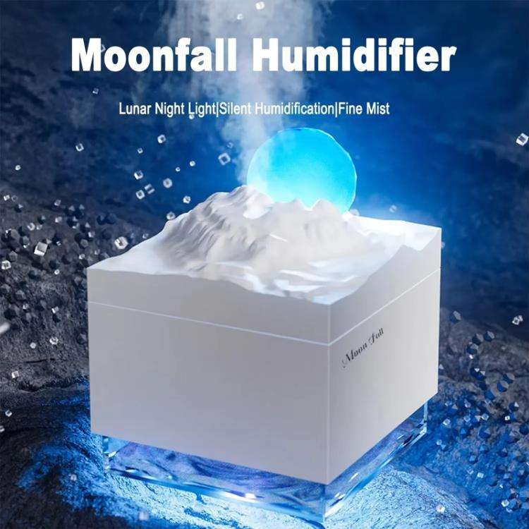Moonfall Humidifier Aroma Diffuser Large Fog With Night Light Desktop Ornament(Black)
