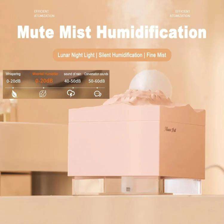 Moonfall Humidifier Aroma Diffuser Large Fog With Night Light Desktop Ornament(Black)