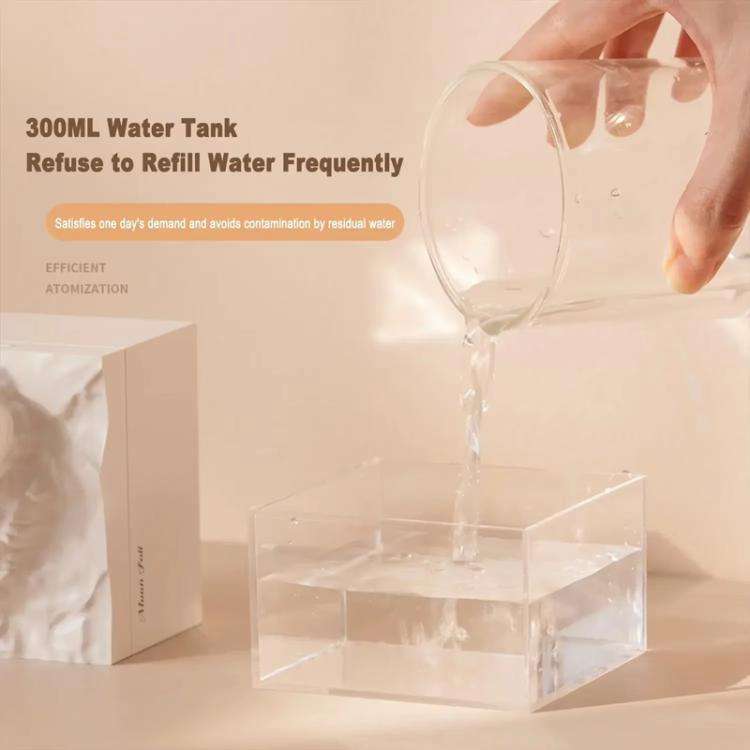 Moonfall Humidifier Aroma Diffuser Large Fog With Night Light Desktop Ornament(White)