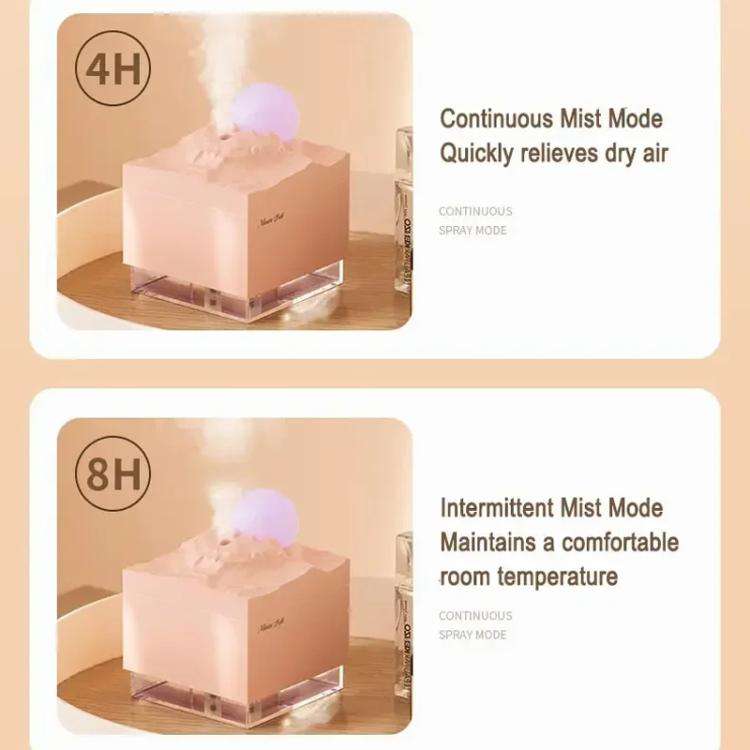 Moonfall Humidifier Aroma Diffuser Large Fog With Night Light Desktop Ornament(Pink)