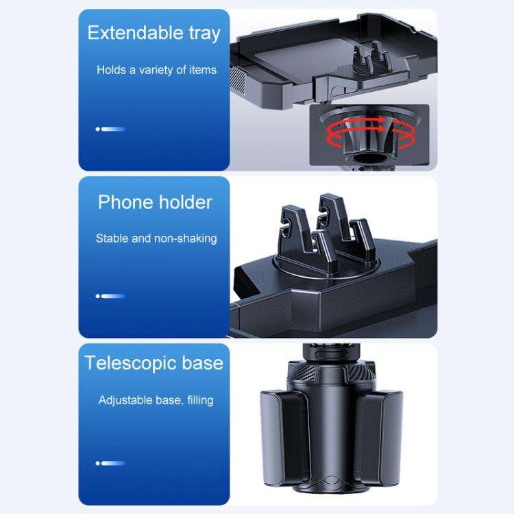 Medium Car 360 Degree Rotating Dining Tray Auto Adjustable Cell Phone Holder