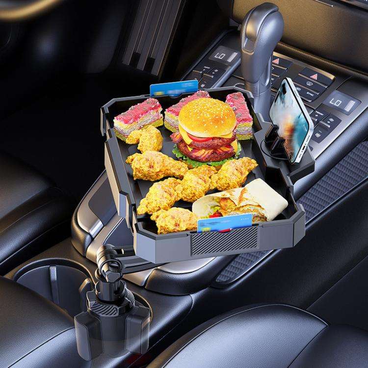 Small Car 360 Degree Rotating Dining Tray Auto Adjustable Cell Phone Holder