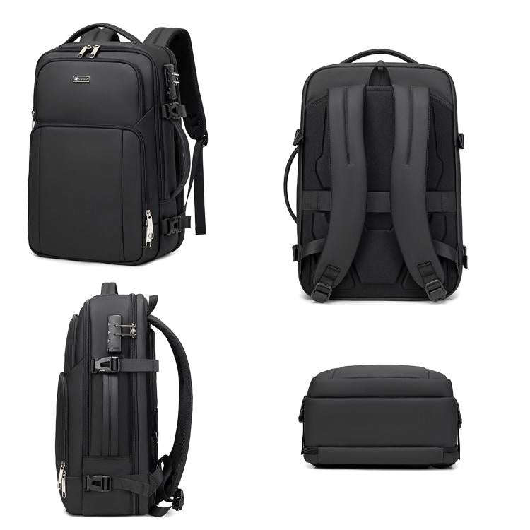 Wiersaam Men Anti-Theft Business Laptop Backpack 15.6 Inch Computer Bag With USB & Type-C Chargin...