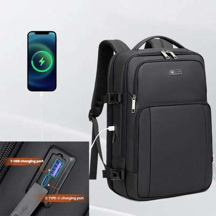 Wiersaam Men Anti-Theft Business Laptop Backpack 15.6 Inch Computer Bag With USB & Type-C Chargin...