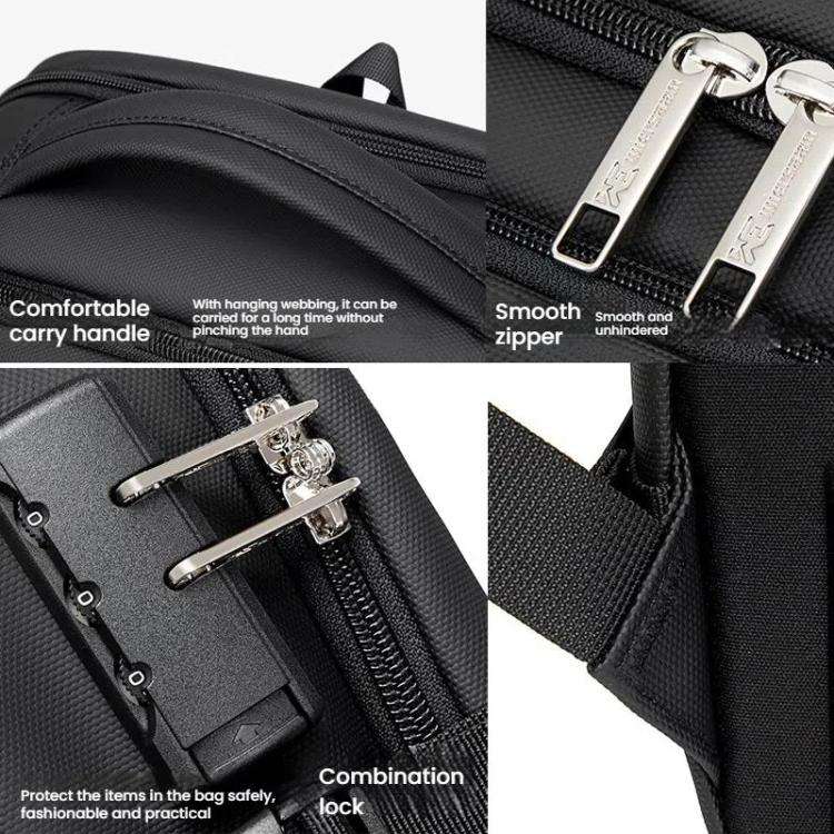 Wiersaam Men Anti-Theft Business Laptop Backpack 15.6 Inch Computer Bag With USB & Type-C Chargin...