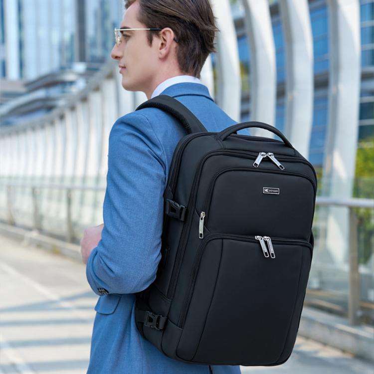 Wiersaam Men Anti-Theft Business Laptop Backpack 15.6 Inch Computer Bag With USB & Type-C Chargin...