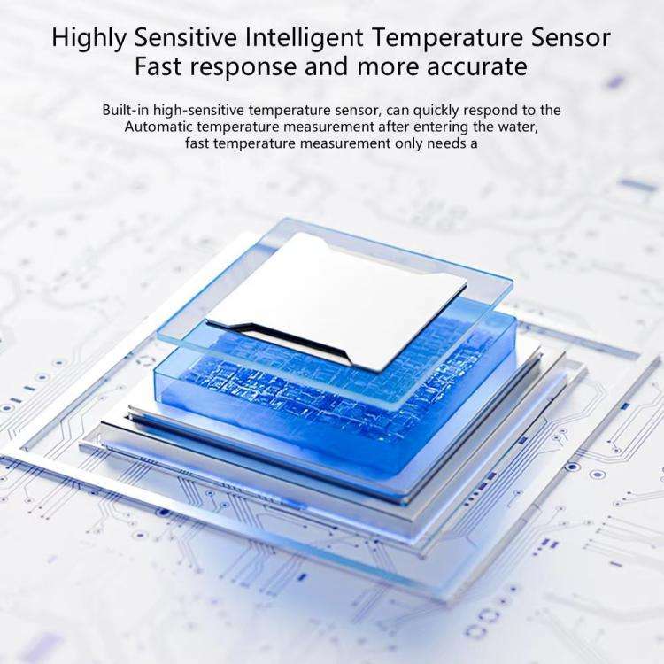 LED Screen IPX9 Waterproof Baby Bath Smart Electronic Thermometer(Space UFO)